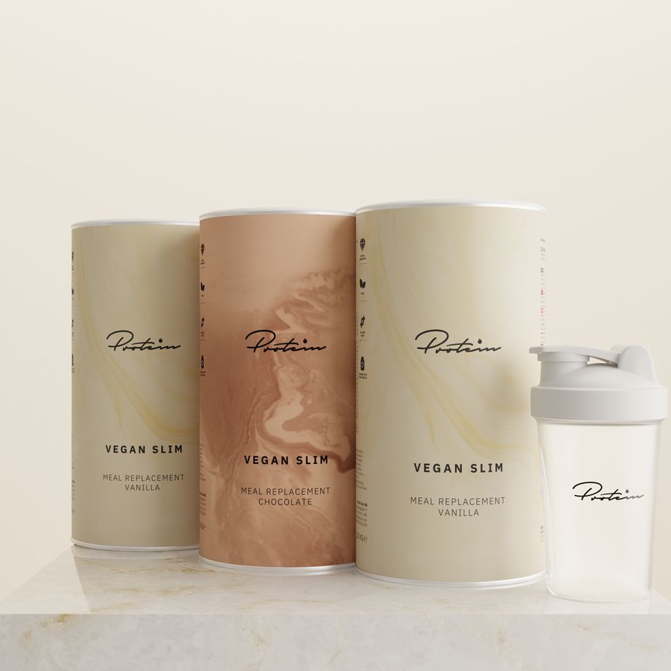 Vegansk SLIM Måltidserstatning 3-pak + Gratis Shaker