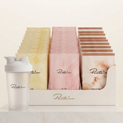 30 Portionsposer SLIM eller Proteinpulver + Gratis Shaker