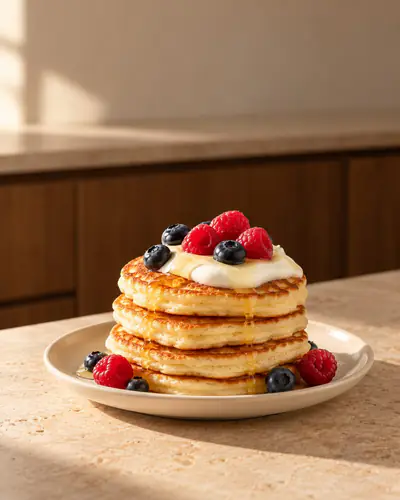 Fluffiga proteinpannkakor